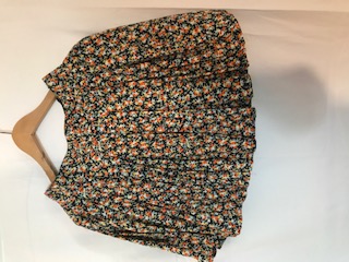 Jupe neuve plissée fleurie multicolore CYRILLUS T14ans Très bon état - Vue 3 - 